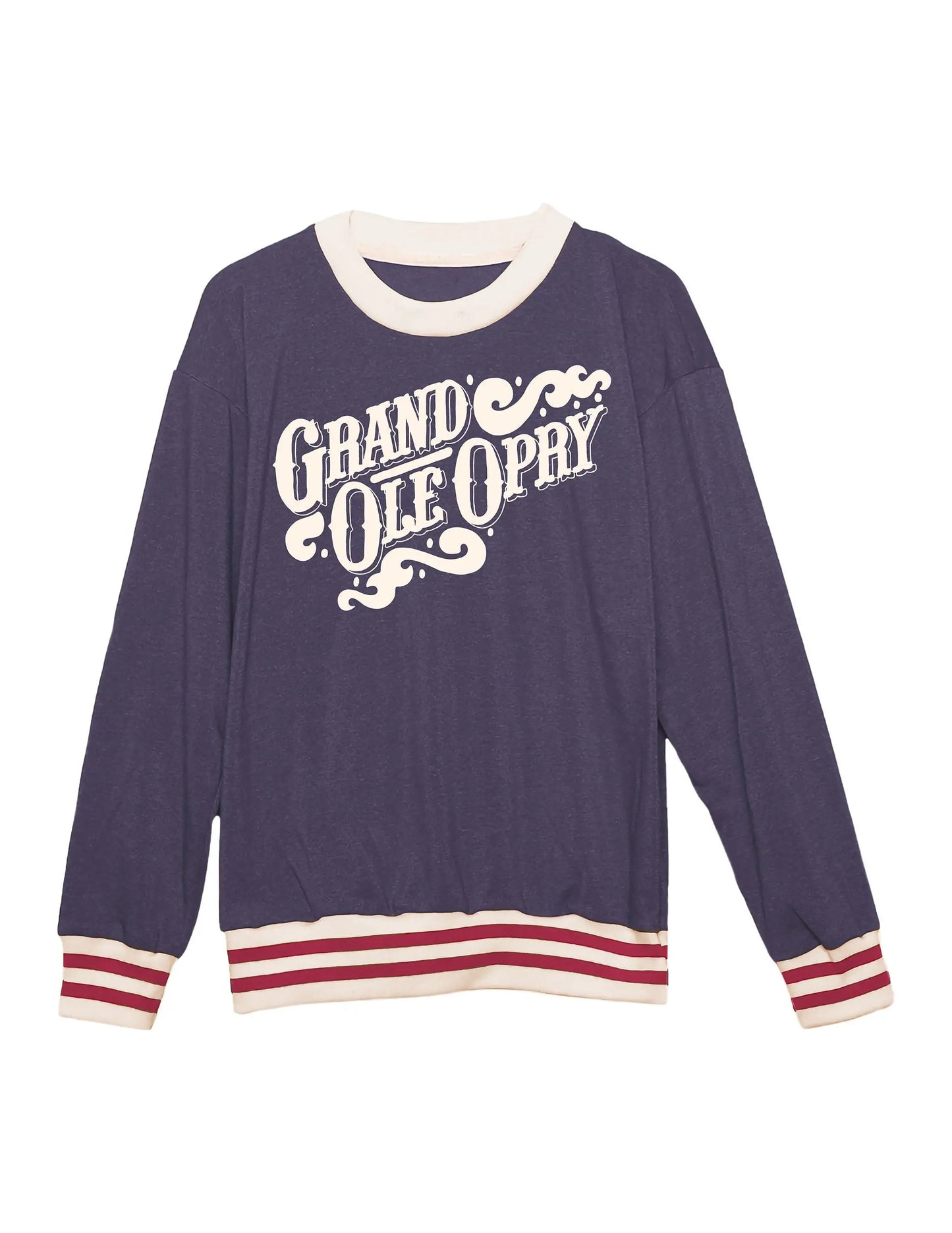 Opry 100 Retro Logo Varsity Crew Fleece - CREW SWEATSHIRTS