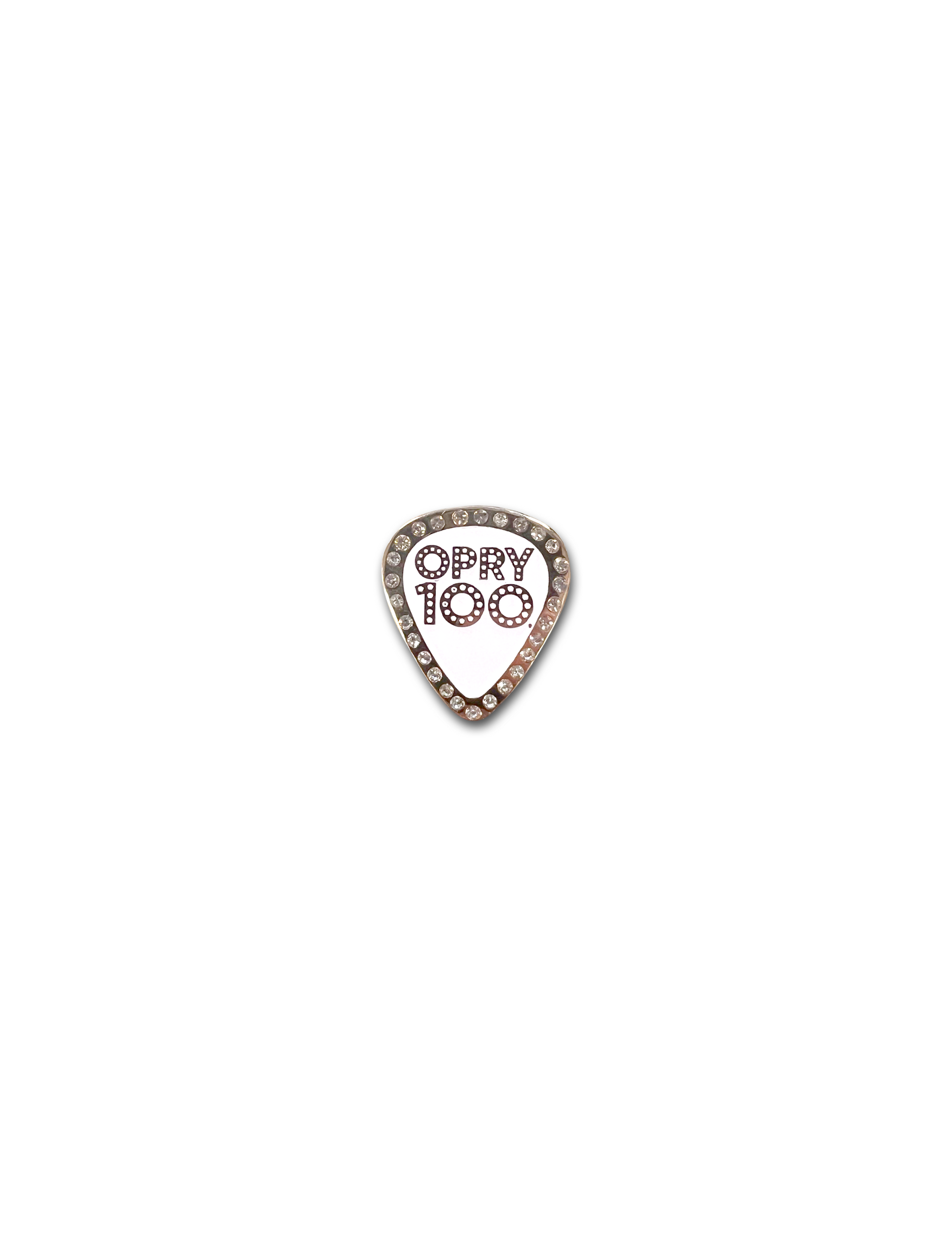 Opry 100 Rhinestone Guitar Pick Pin - JEWELRY