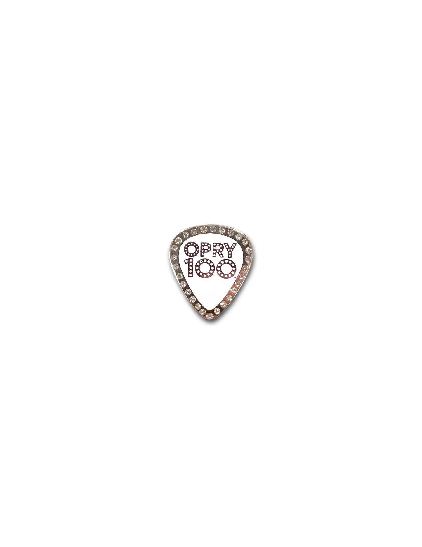 Opry 100 Rhinestone Guitar Pick Pin - JEWELRY