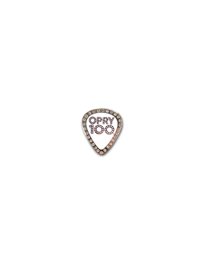 Opry 100 Rhinestone Guitar Pick Pin - JEWELRY