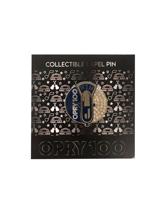 Opry 100 Rhinestone WSM Mic Pin - JEWELRY