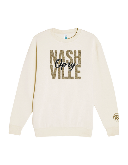 Opry 100 Super Glitter Nashville Crew - FLEECE