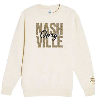Opry 100 Super Glitter Nashville Crew - FLEECE