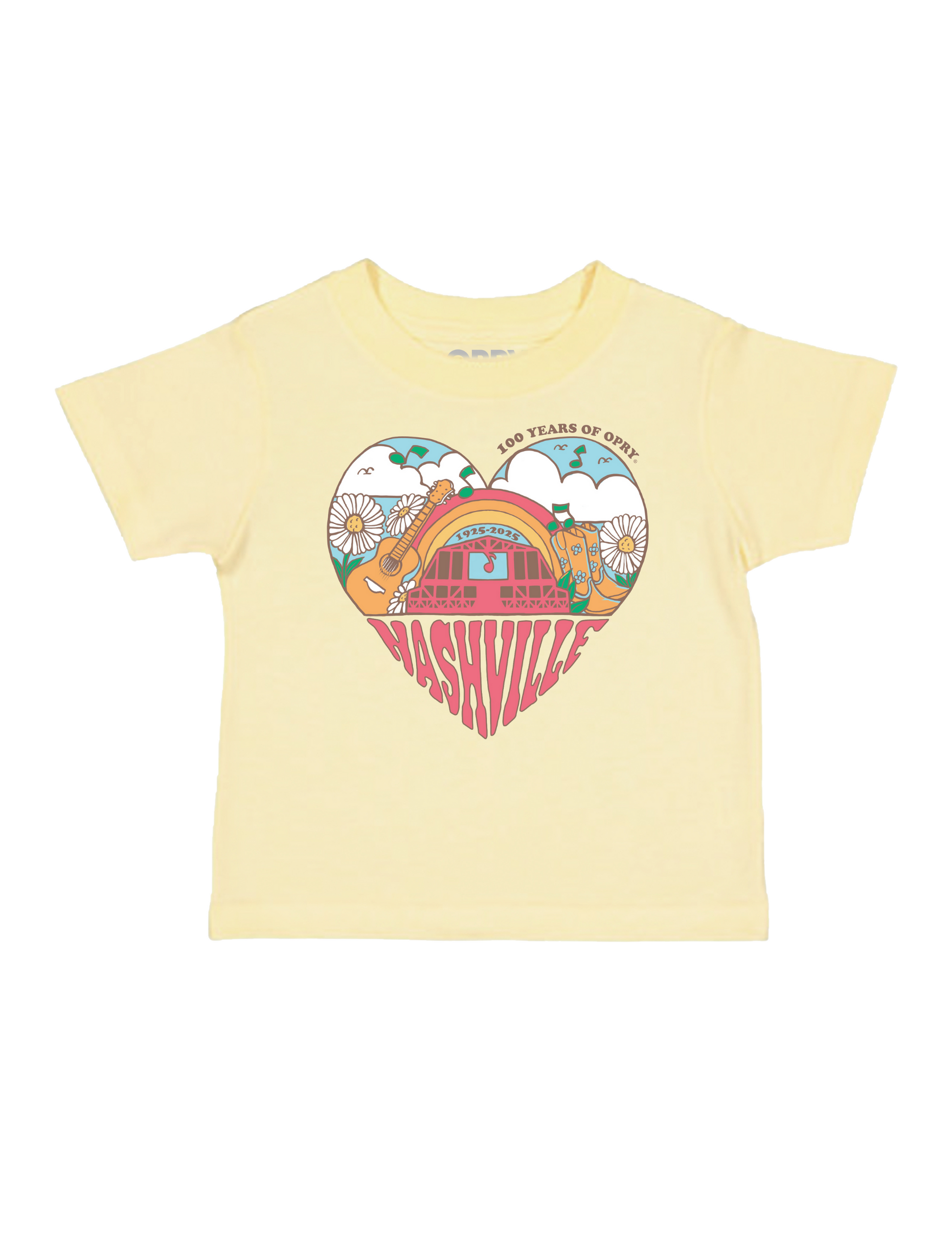Opry 100 Toddler Girls Rainbow Heart T-Shirt - KIDS APPAREL
