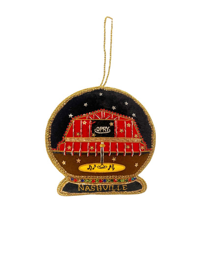 Opry 100 x Tinker Tailor Beaded Stage Snowglobe Ornament - NON BREAKABLES