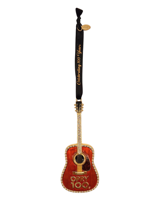 Opry 100 Years Bejeweled Guitar Collectible Ornament - METALS