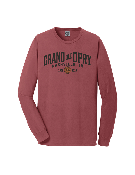 Opry 100 Years Leather Patch Long Sleeve T-Shirt - L/S
