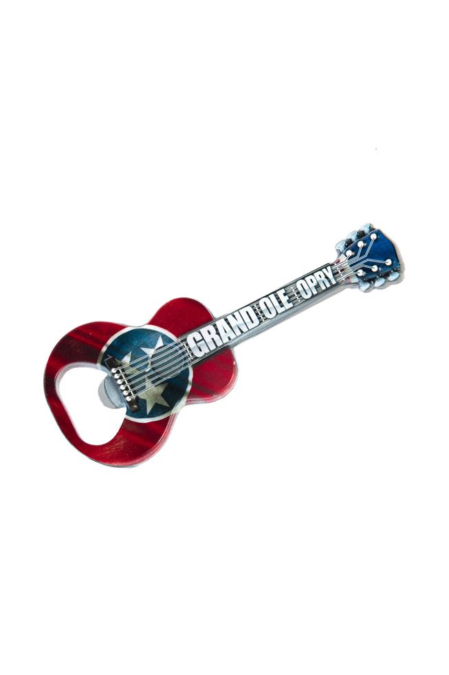 Opry Acoustic Tri-Star Guitar Bottle Opener Magnet - SOUVENIRS