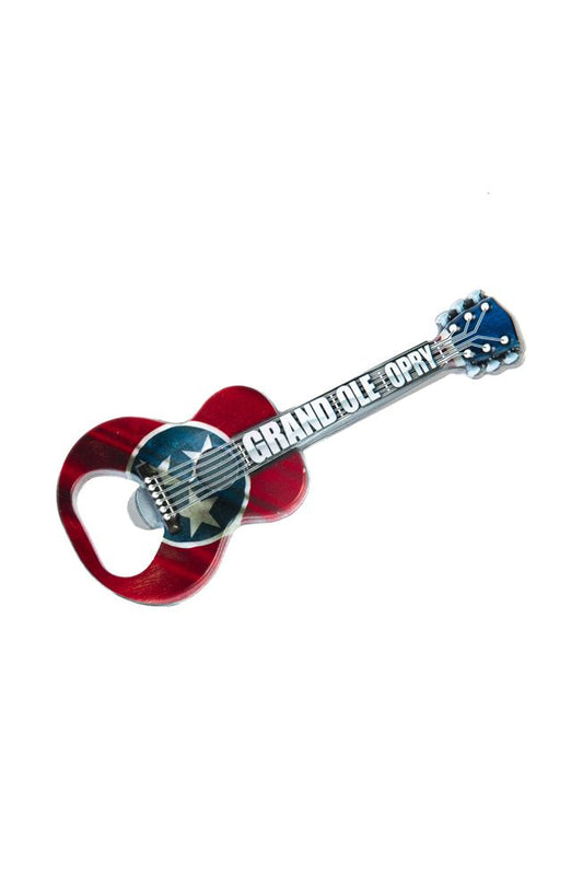 Opry Acoustic Tri-Star Guitar Bottle Opener Magnet - SOUVENIRS