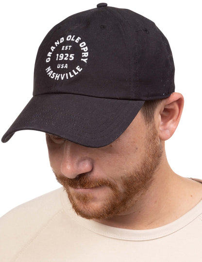 Opry Black Canvas Hat - BASEBALL