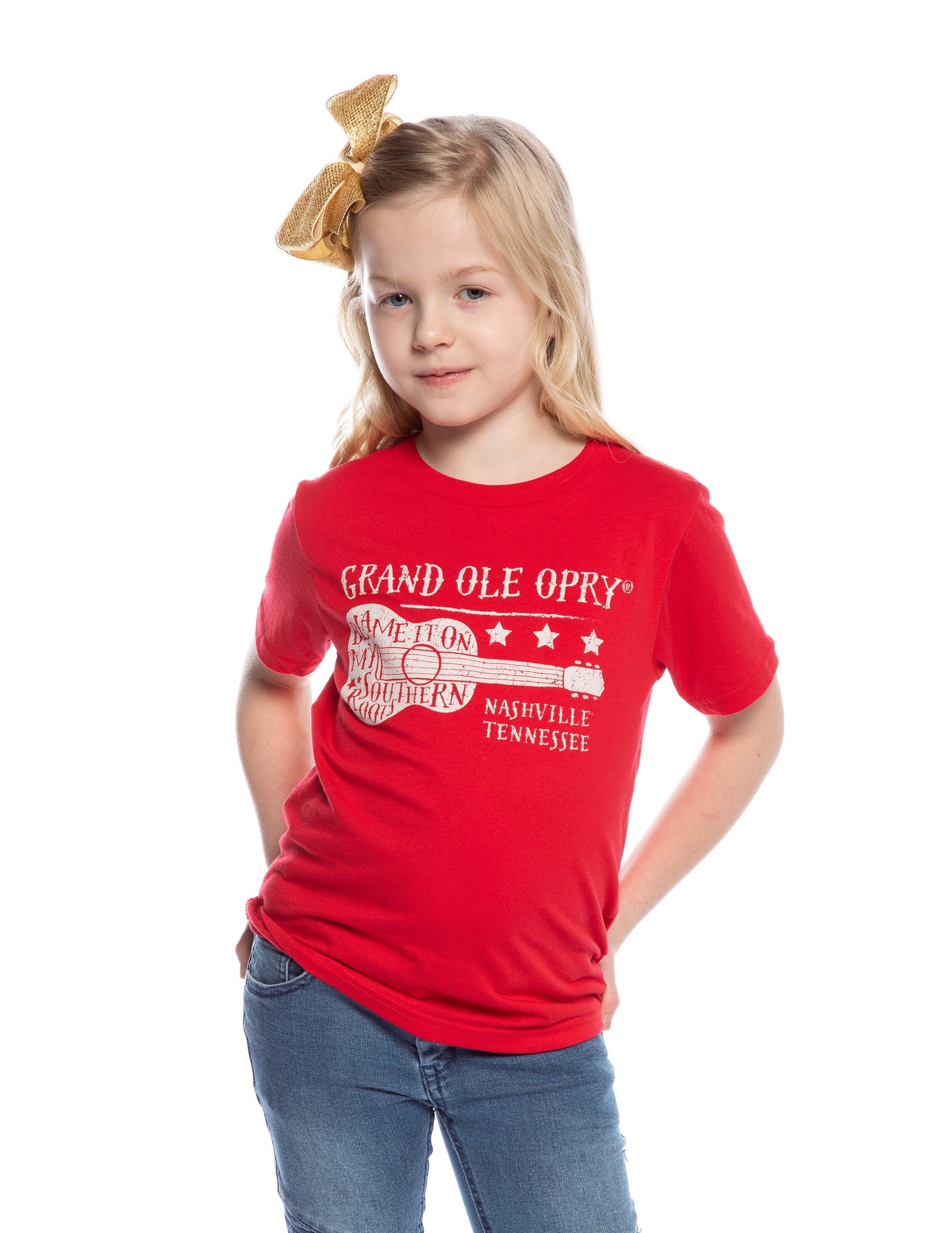 Opry Blame it on My Roots Youth T-Shirt - RED / LG - KIDS APPAREL