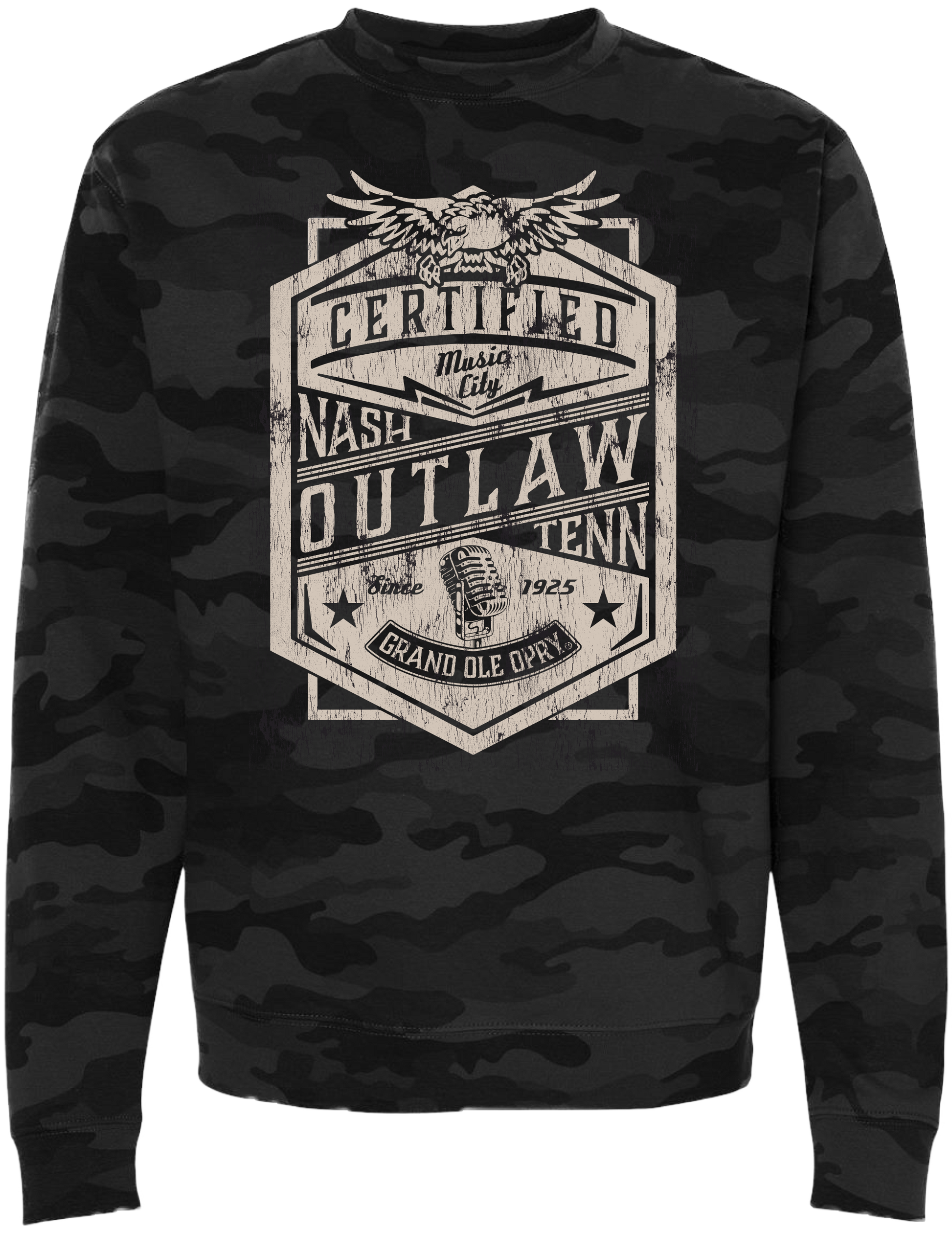 Opry Certified Outlaw Camo Crew - FLEECE
