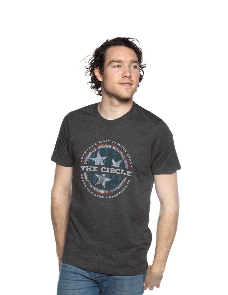 Opry Circle Tri-Star T-Shirt - GRAY / 2XL - S/S