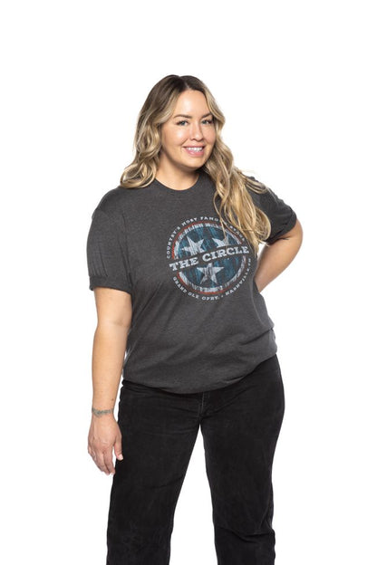 Opry Circle Tri-Star T-Shirt - GRAY / 3XL - S/S