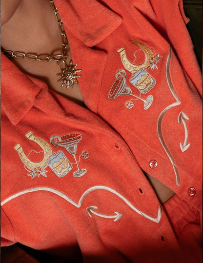 Opry Cocktail Cowgirl Button Down Shirt - S/S