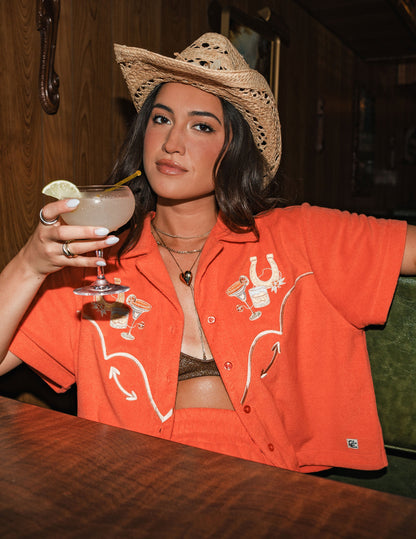 Opry Cocktail Cowgirl Button Down Shirt - S/S