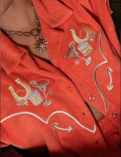 Opry Cocktail Cowgirl Button Down Shirt - S/S