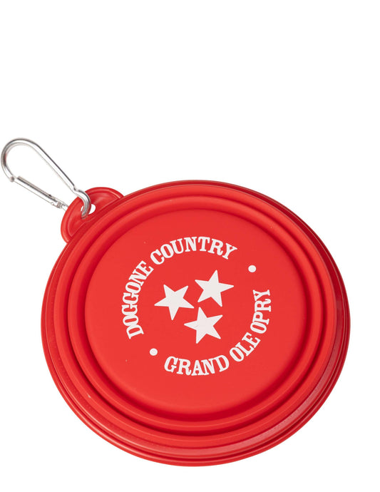 Opry Collapsible Pet Bowl - Doggone Country - PET SUPPLIES