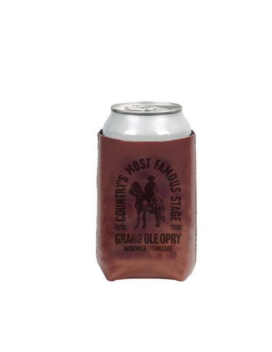 Opry Cowboy Faux Leather Koozie - DRINKWARE