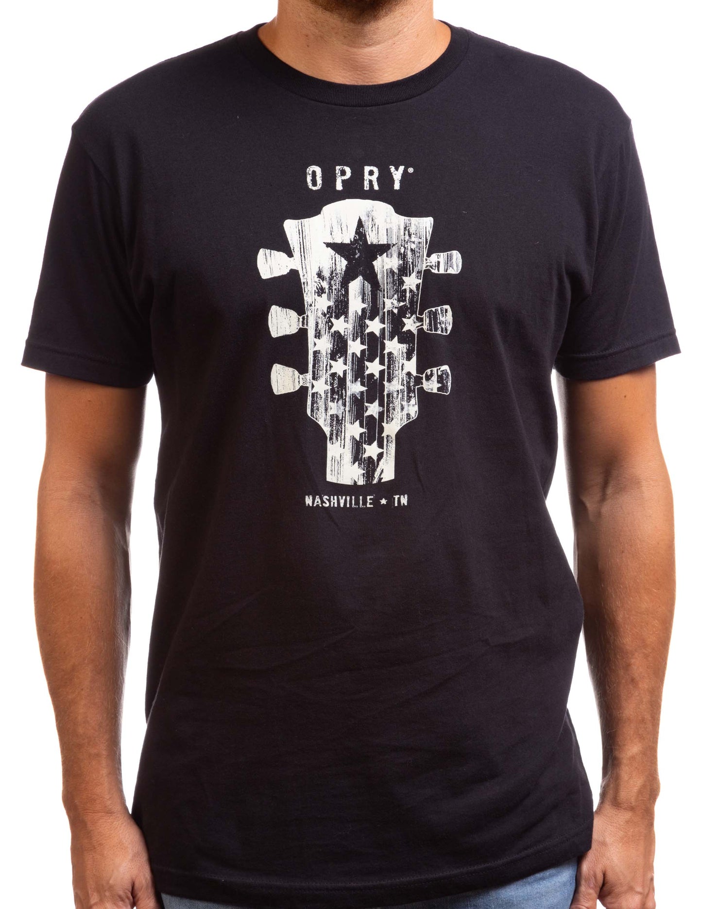 Opry Flag Guitar Head T-Shirt - BLACK / 2XL - S/S