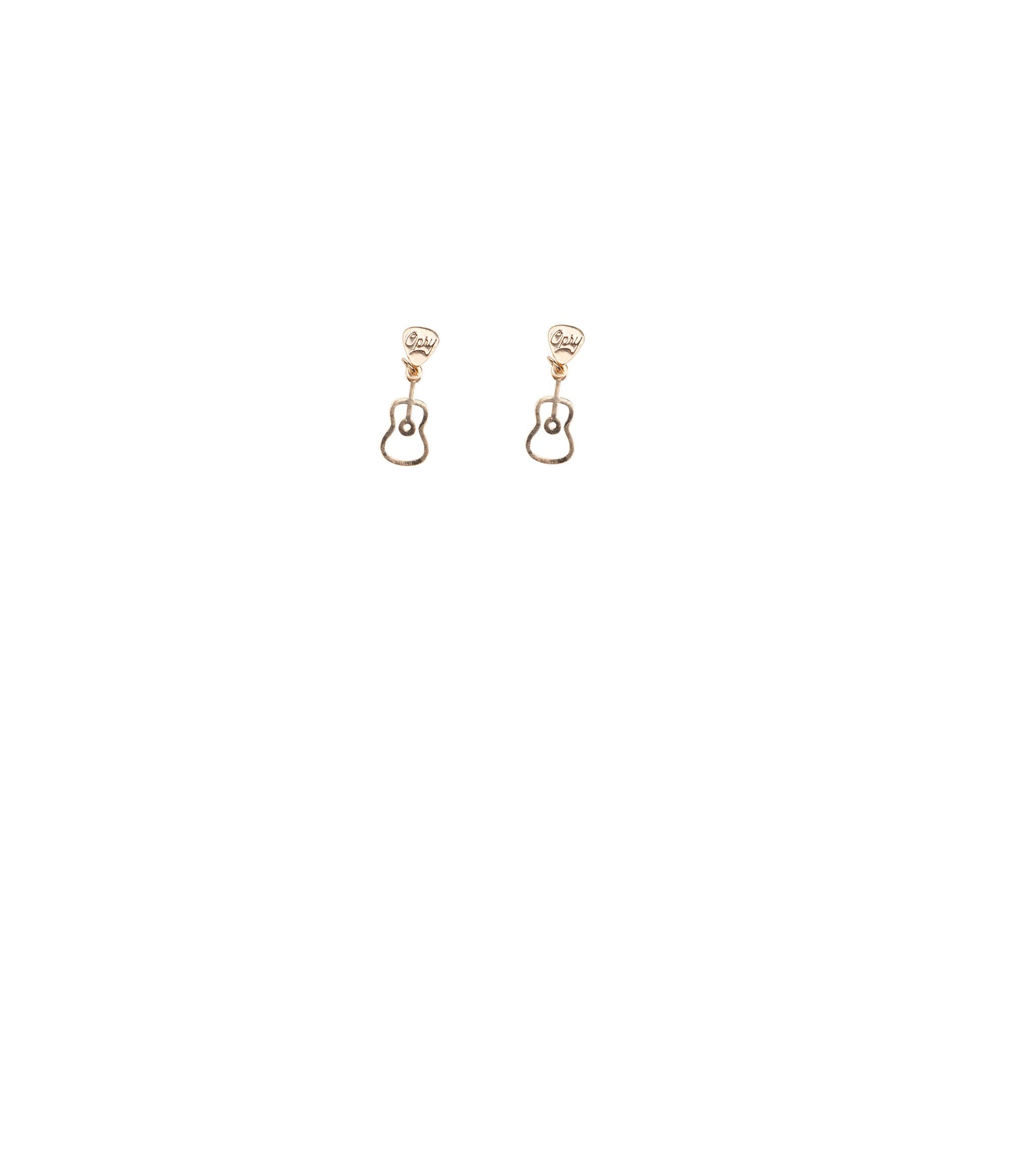 Opry Gold Guitar Charm Earrings - JEWELRY