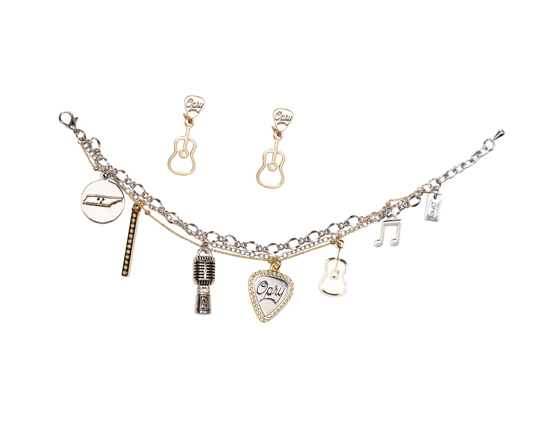 Opry Gold Guitar Charm Earrings - JEWELRY