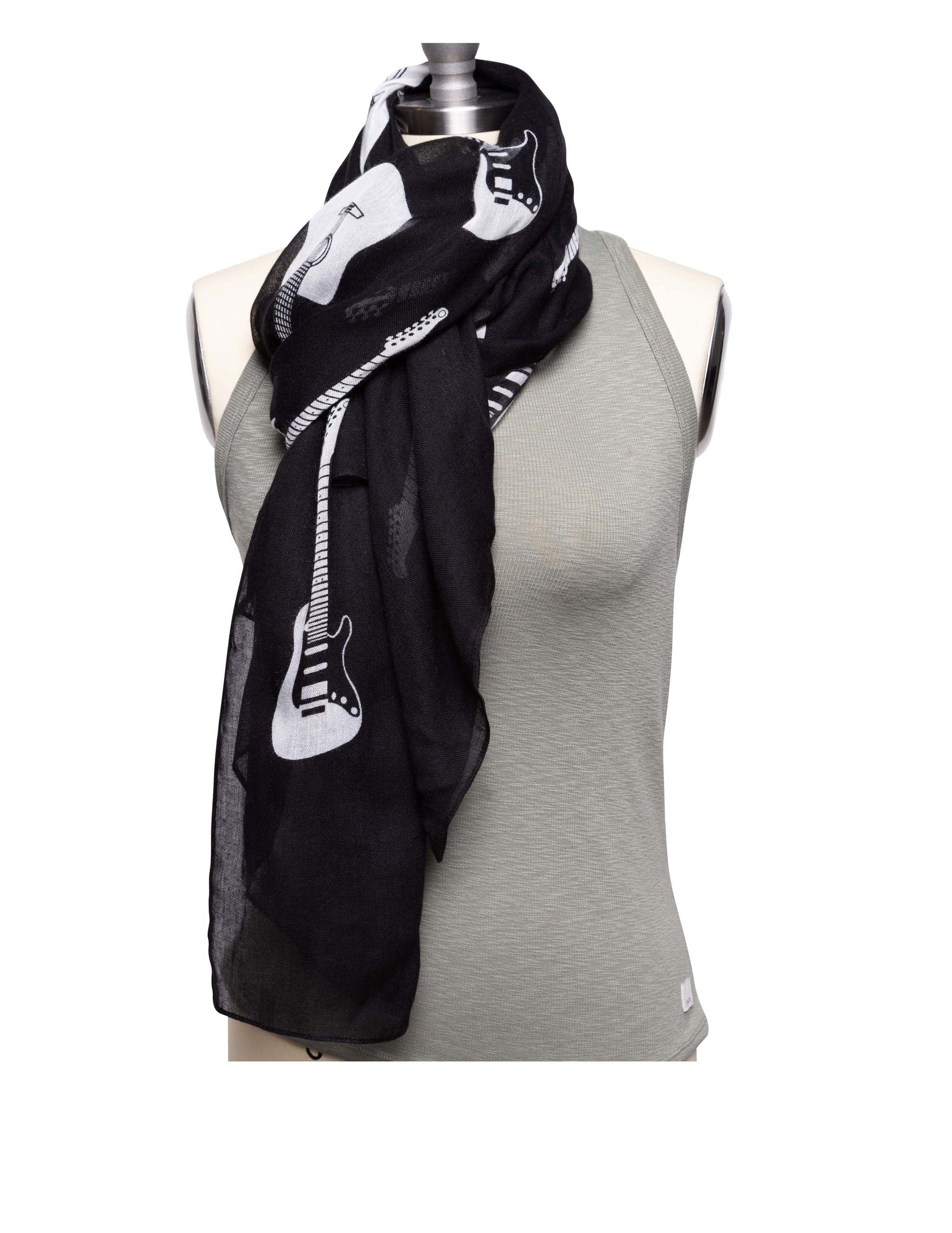 Opry Guitar Black Scarf - SCARVES
