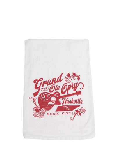 Opry Guitar Rose Tea Towel - KITCHEN