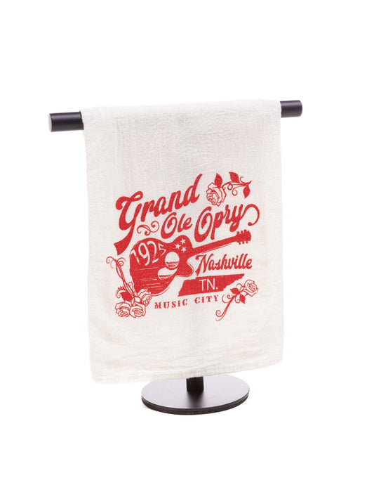 Opry Guitar Rose Tea Towel - KITCHEN