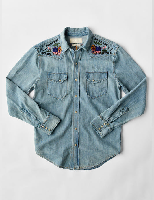 Opry Imogene + Willie Embroidered Denim Shirt - L/S