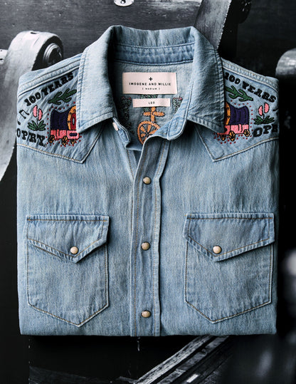 Opry Imogene + Willie Embroidered Denim Shirt - L/S
