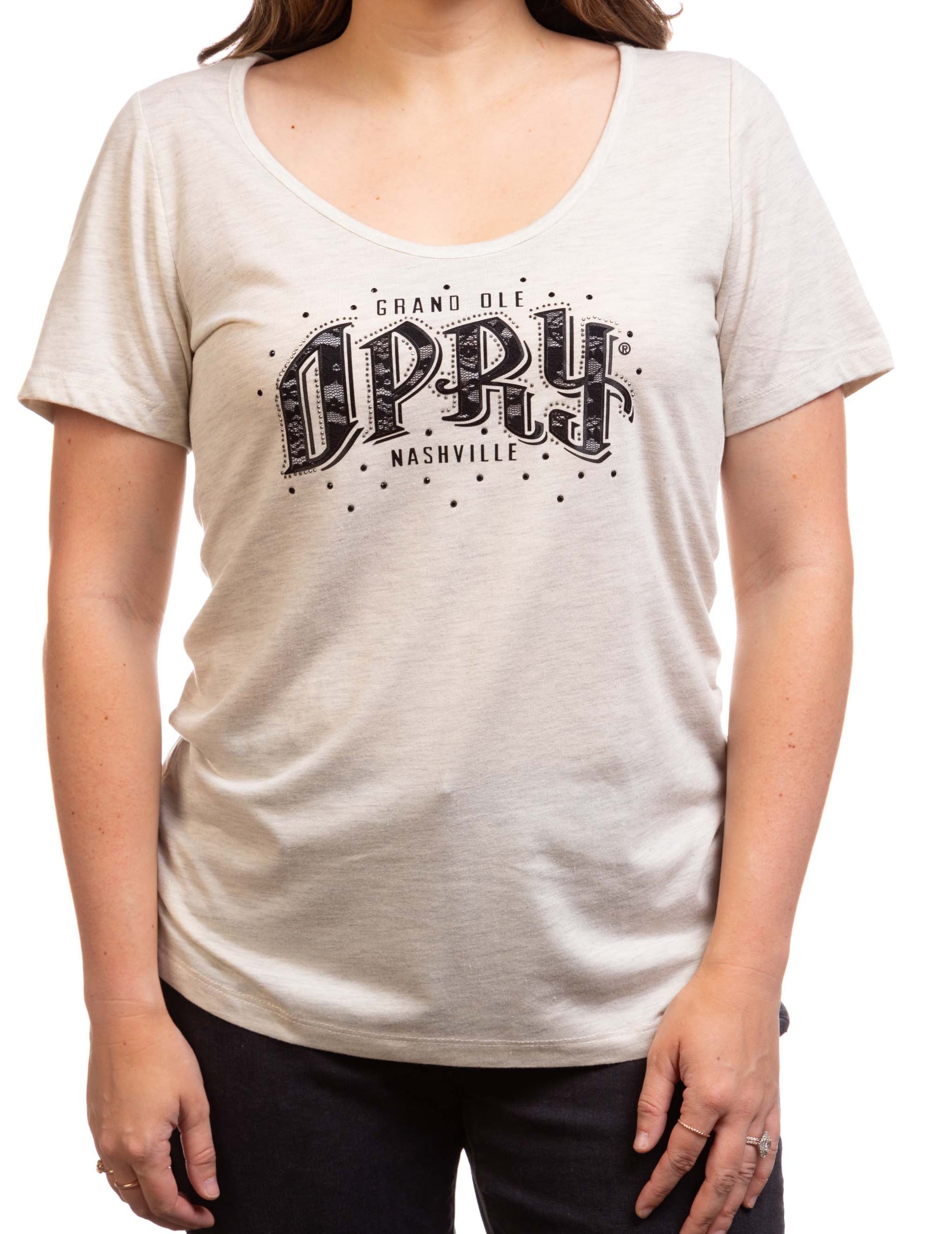 Opry Lace Embellished T-Shirt - S/S