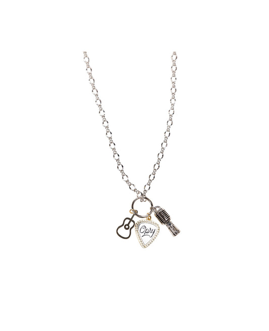 Opry Mixed Metal Charm Necklace - JEWELRY