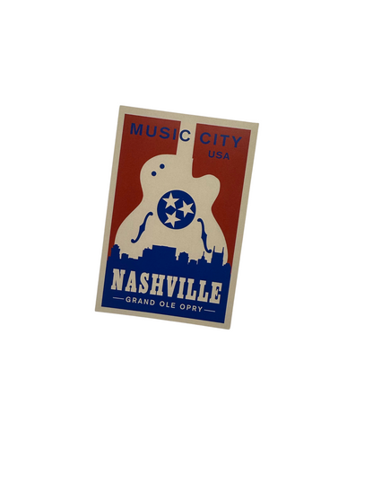 Opry Music City Guitar Postcard - SOUVENIRS