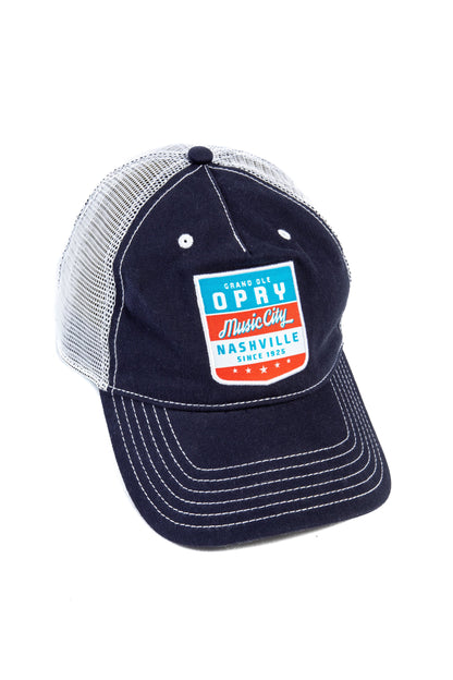 Opry Music City Shield Trucker Hat - BASEBALL