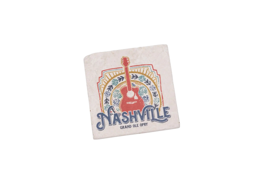 Opry Nashville Guitar Stone Coaster - KITCHEN