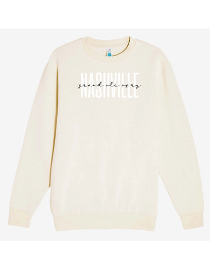 Opry Nashville Souvenir Crew - CREAM / SM - FLEECE