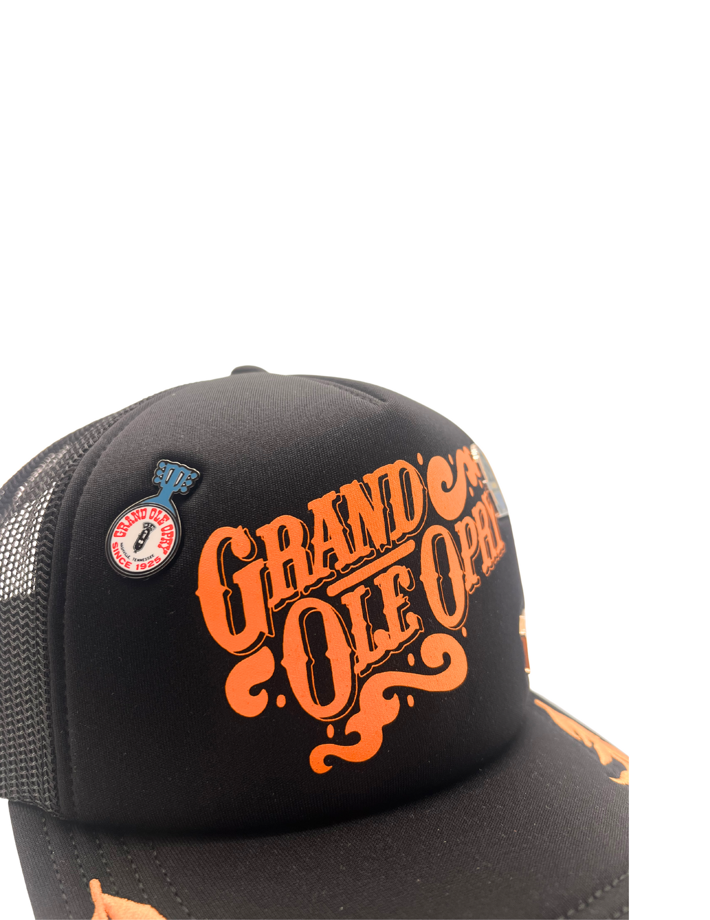 Opry Retro Throwback Pins Foam Trucker Hat - BASEBALL