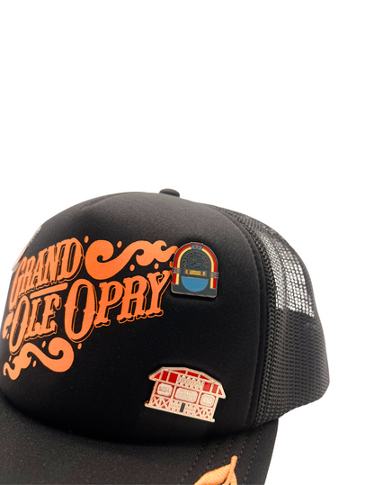 Opry Retro Throwback Pins Foam Trucker Hat - BASEBALL