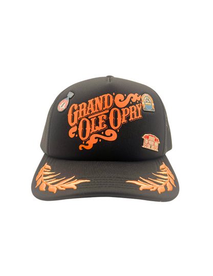 Opry Retro Throwback Pins Foam Trucker Hat - BASEBALL