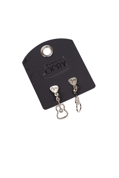 Opry Sliver Guitar Charm Earrings - JEWELRY