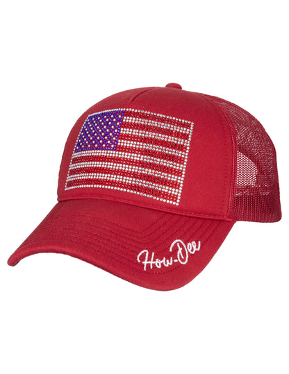 Opry Star Spangled Red Trucker Hat - BASEBALL