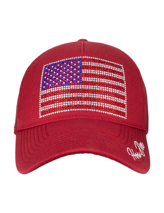 Opry Star Spangled Red Trucker Hat - BASEBALL
