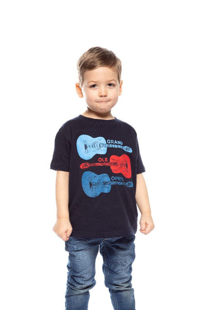 Opry Tri-Color Guitar T-Shirt - NAVY / 2T - KIDS APPAREL