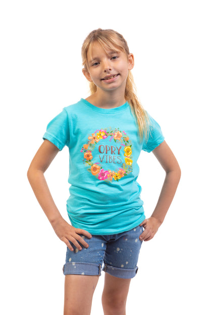 Opry Vibes Girl’s T-Shirt - BLUE / XS - KIDS APPAREL
