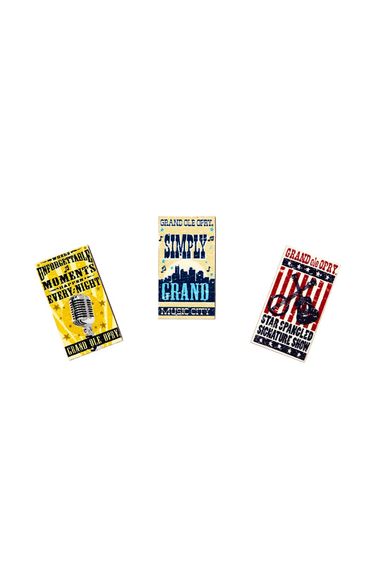 Opry Vintage Poster Magnet Set of 3 - SOUVENIRS