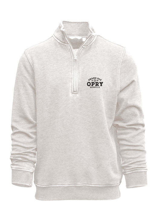 Opry Vintage Wash Quarter Zip Pullover - GRAY / SM - FLEECE