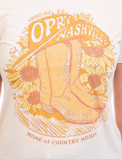 Opry Women of Country Sunflower T-Shirt - CREAM / SM - S/S