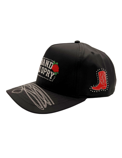 Opry Women’s Satin Rose A-Frame Hat - BASEBALL