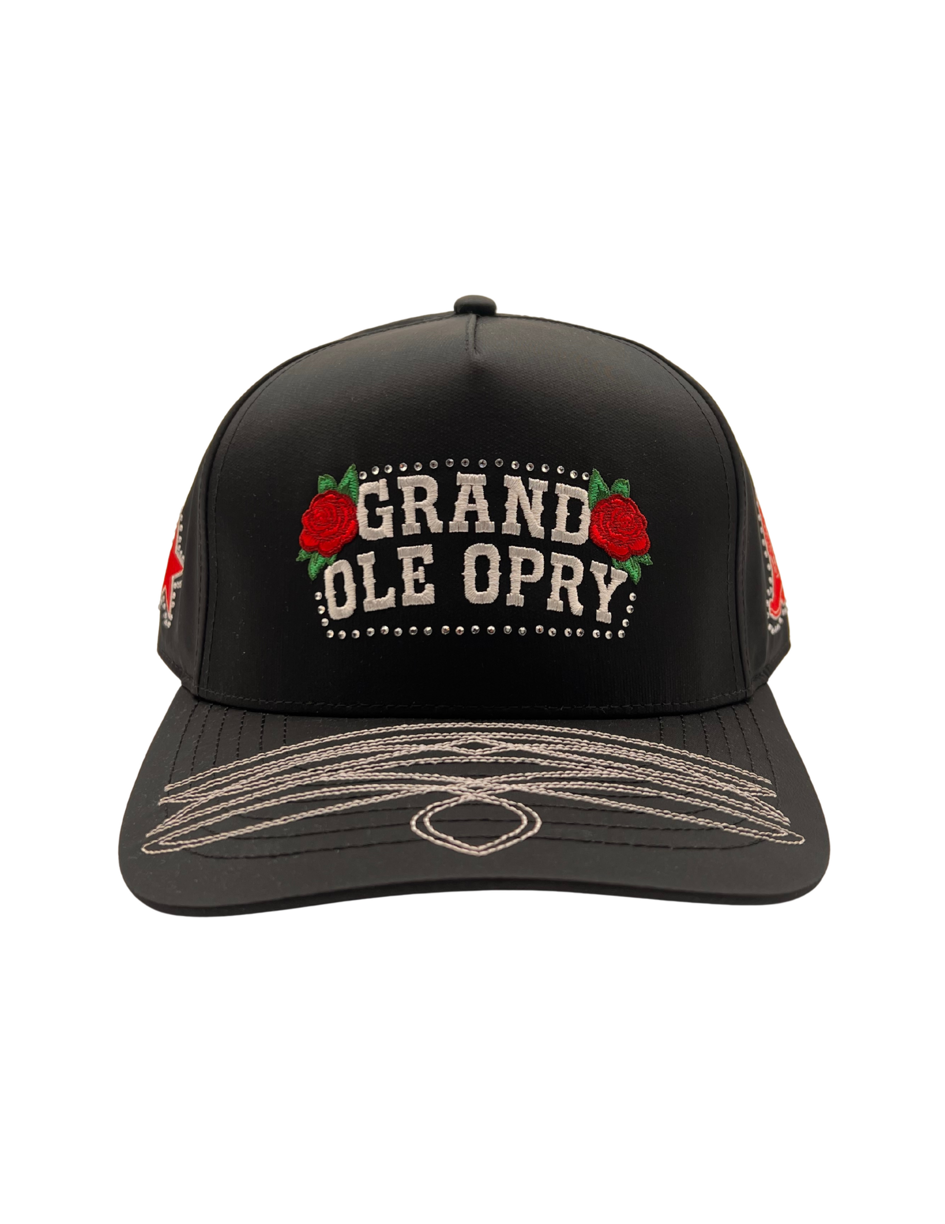 Opry Women’s Satin Rose A-Frame Hat - BASEBALL